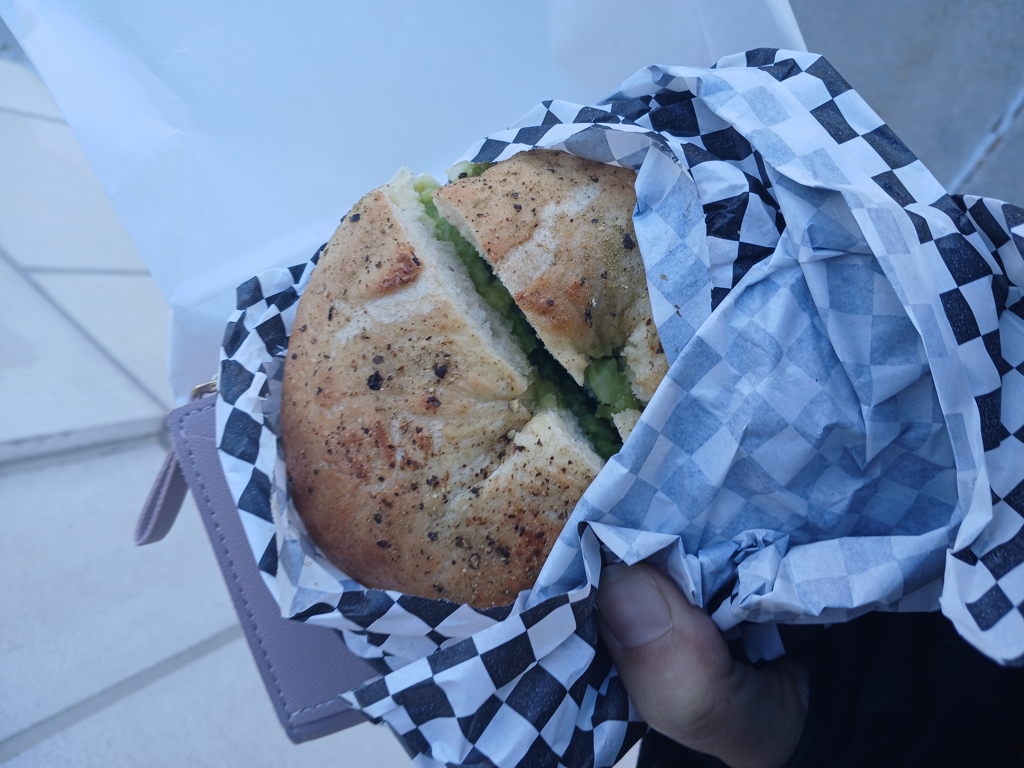 Bagel before
